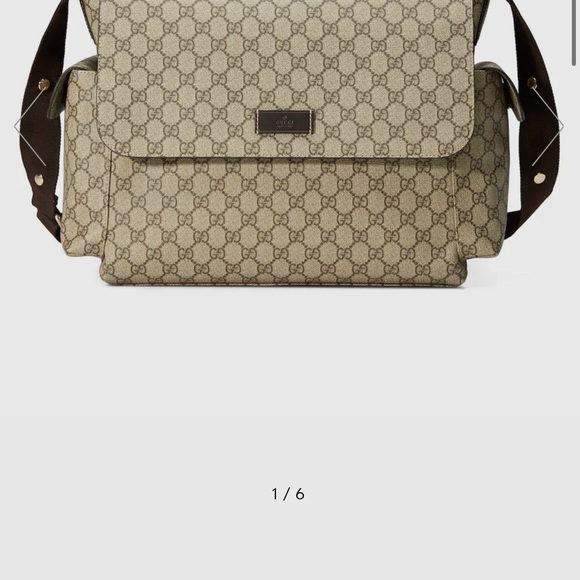 Gucci Gray Monogram Messenger Bag